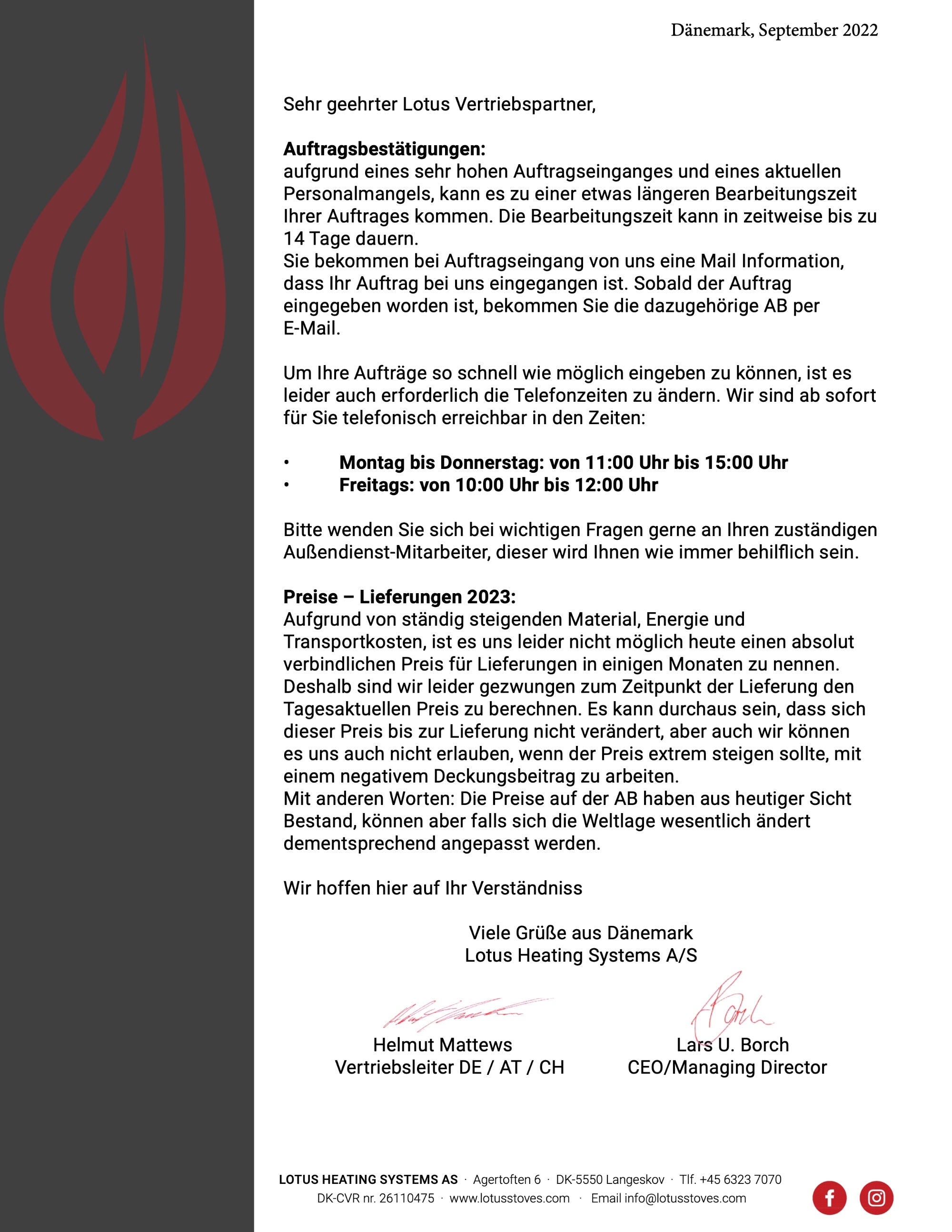 Hersteller weisen auf Preissteigerungen hin. - Bernhard Schleicher e.K.