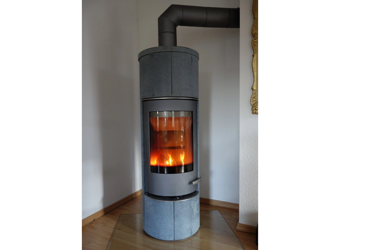 Lotus Prestige Speicherofen in Speckstein – Kundenreferenz Familie Ries