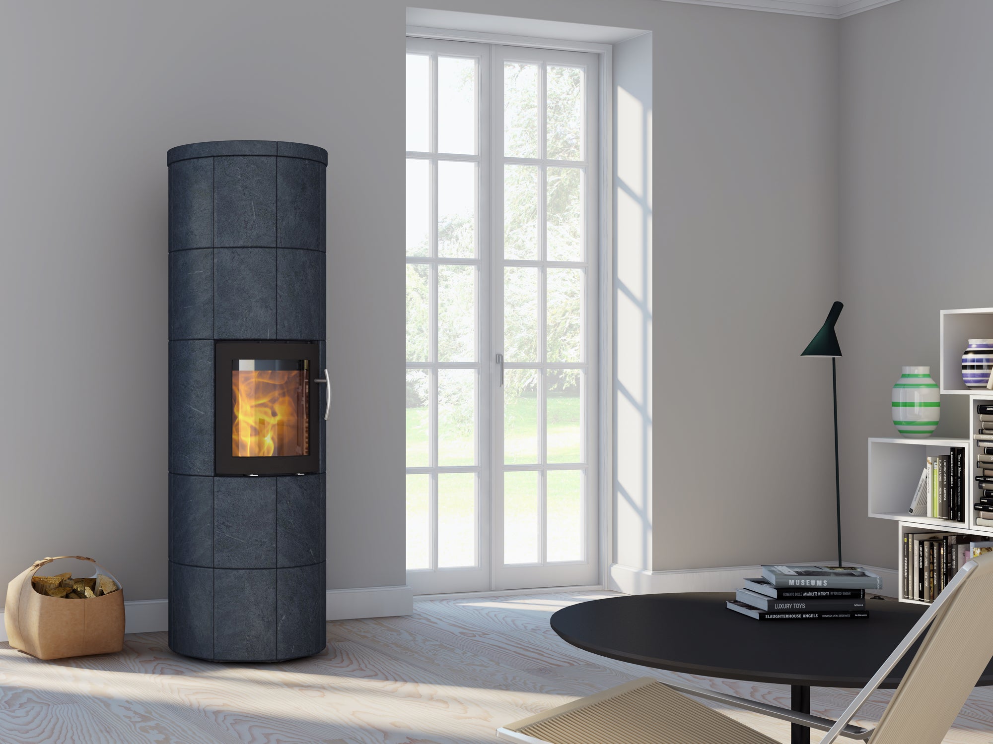 Speicherofen Lotus M4 Dark ist montiert - Bernhard Schleicher e.K.