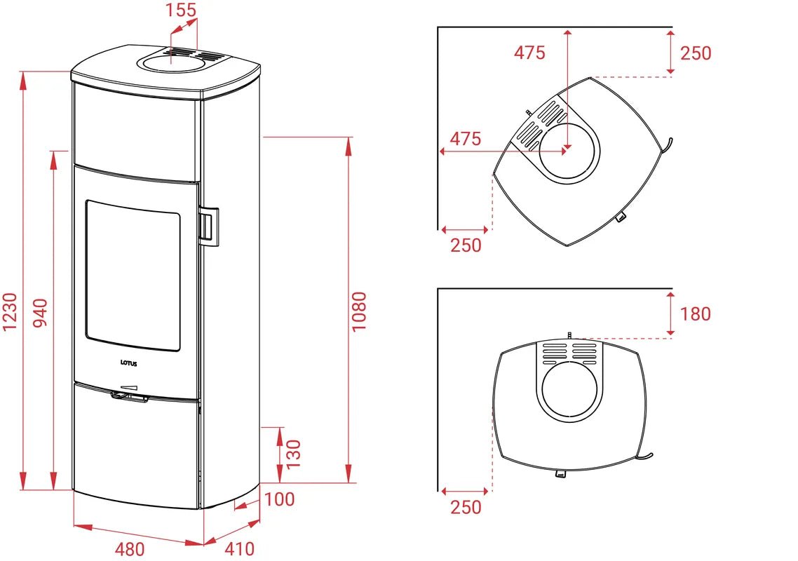 Lotus Mondo 30 M Speckstein - Premium - Kaminofen mit 210 kg Naturstein - Wärmespeicher - Bernhard Schleicher e.K.