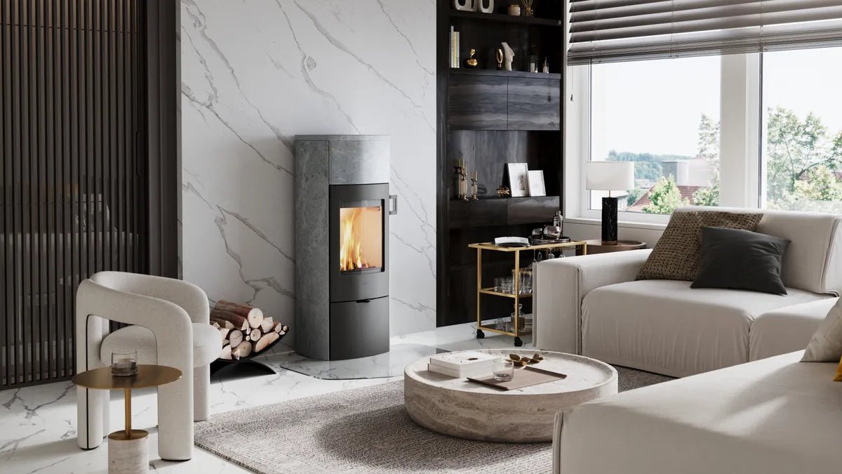 Lotus Mondo 30 M Speckstein - Premium - Kaminofen mit 210 kg Naturstein - Wärmespeicher - Bernhard Schleicher e.K.