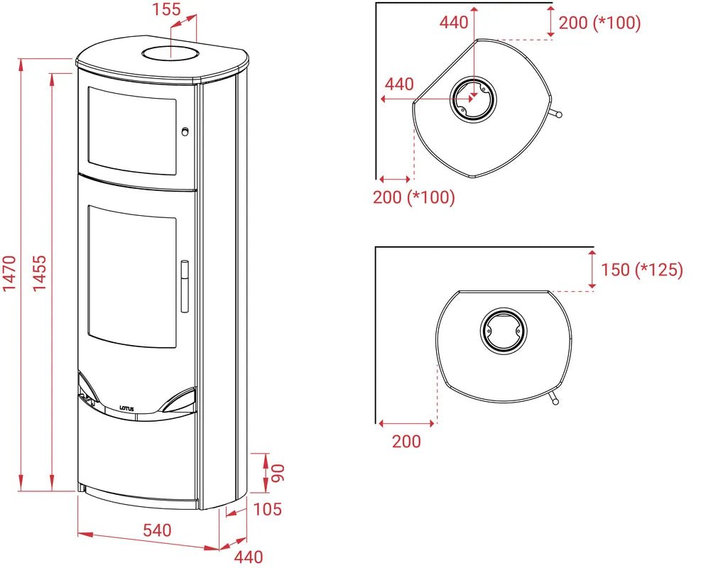 Lotus Prio 7 M Speckstein mit Seitenscheiben und Warmhaltefach - Bernhard Schleicher e.K.