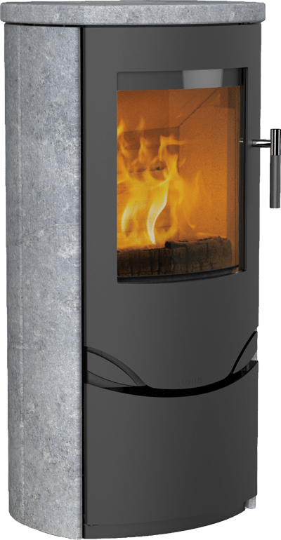 Lotus Prio 5 Schwarz mit Speckstein und Vorlegeplatte - Bernhard Schleicher e.K.