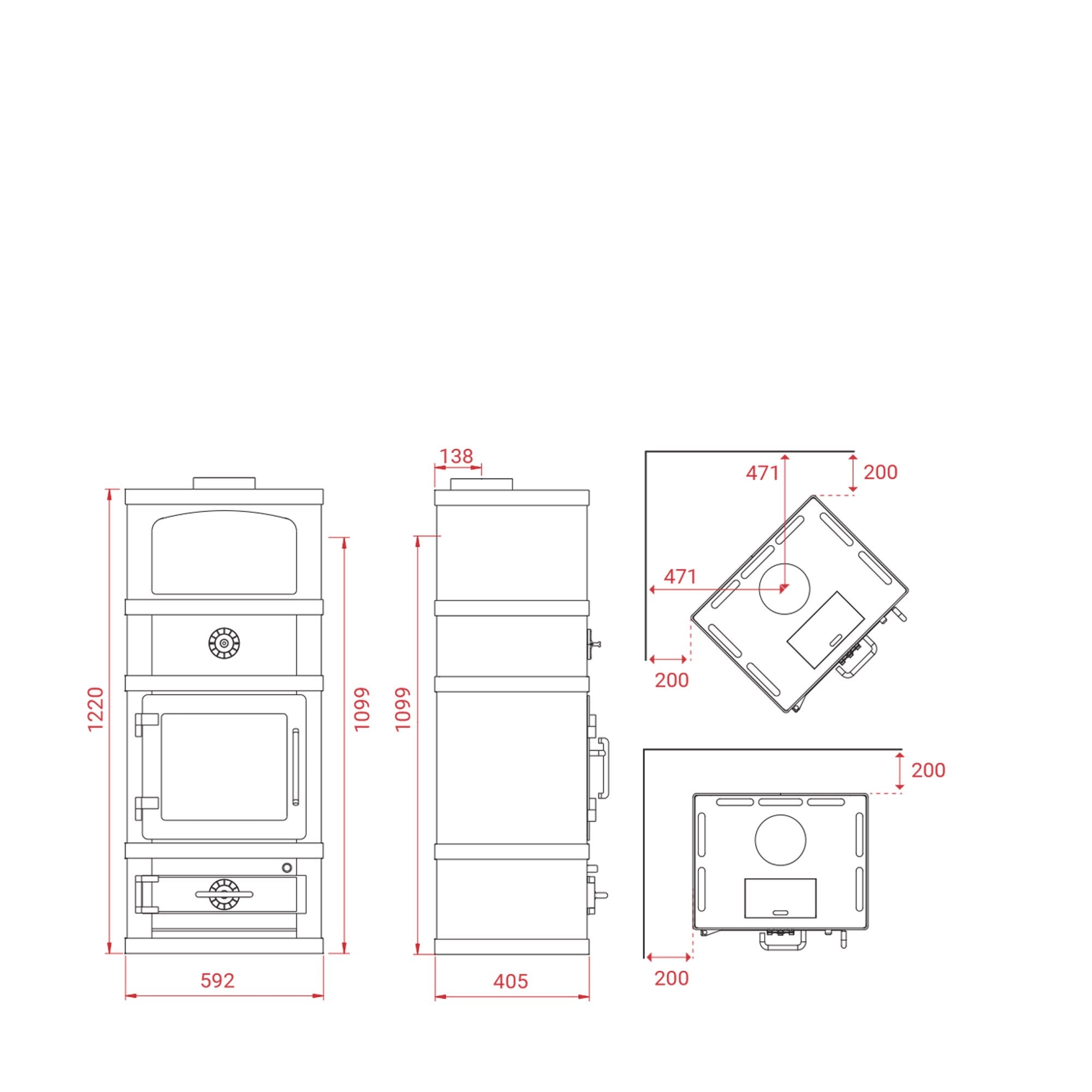 Lotus Kaminofen 2080/2280 Speckstein mit Warmhaltefach - Bernhard Schleicher e.K.