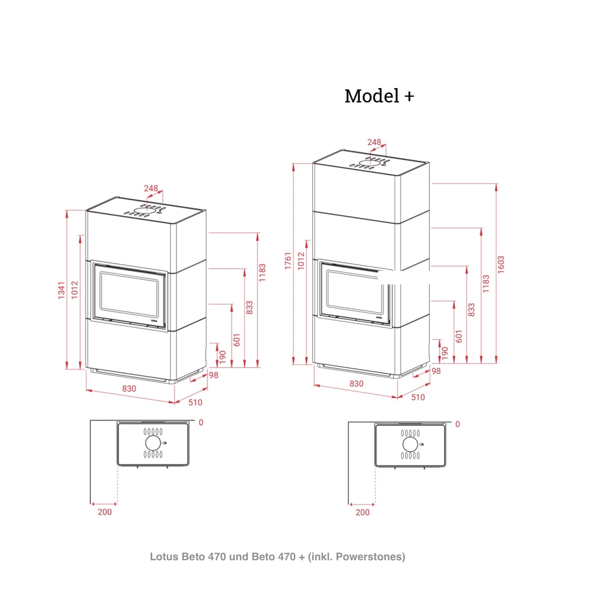 Lotus Beto 470 Speicherofen - Moderner Kaminofen aus Beton 7 kW - Bernhard Schleicher e.K.