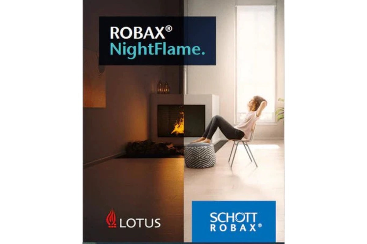 ROBAX® NIGHTFLAME von SCHOTT - Innovative Kaminglas-Technologie für perfekte Flammenoptik