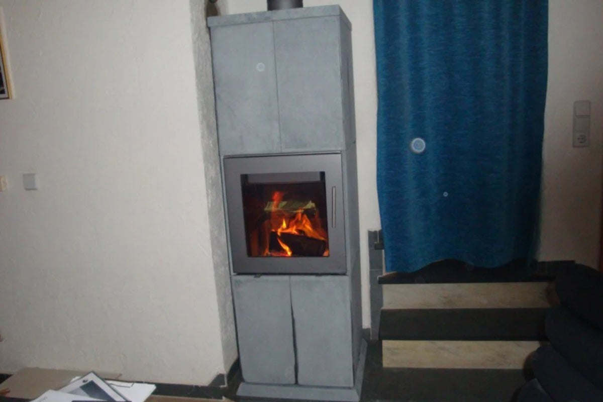 Lotus QM 2 Speckstein Speicherofen im Altbau – Kundenreferenz Ofenhaus Schleicher