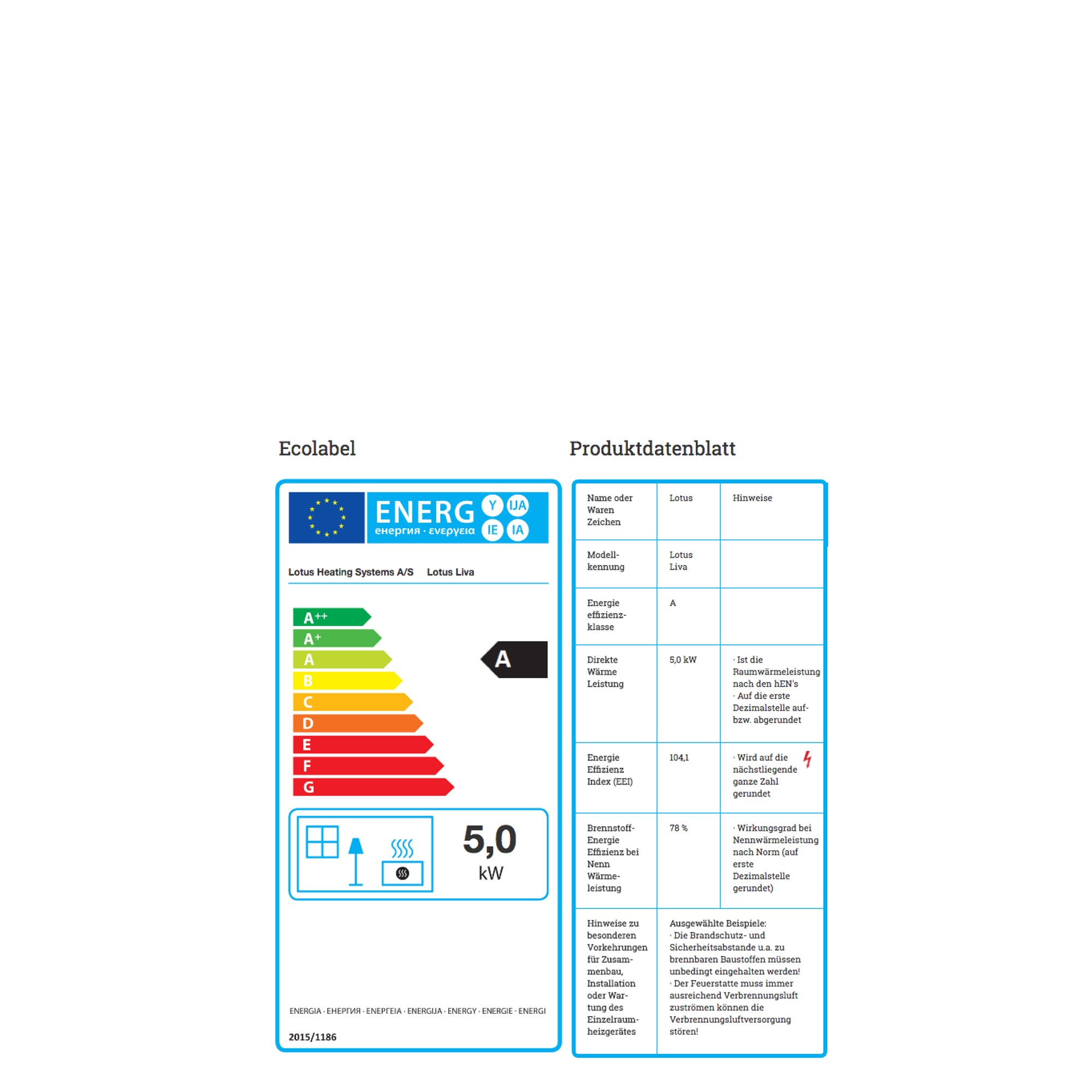 Lotus Kaminofen Liva 6 G EcoLabel