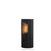 Lotus Kaminofen Prestige Basic mit Holztüre Stahl schwarz