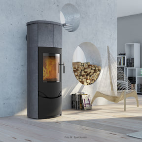 Lotus Kaminofen Prio M Speckstein geschlossen